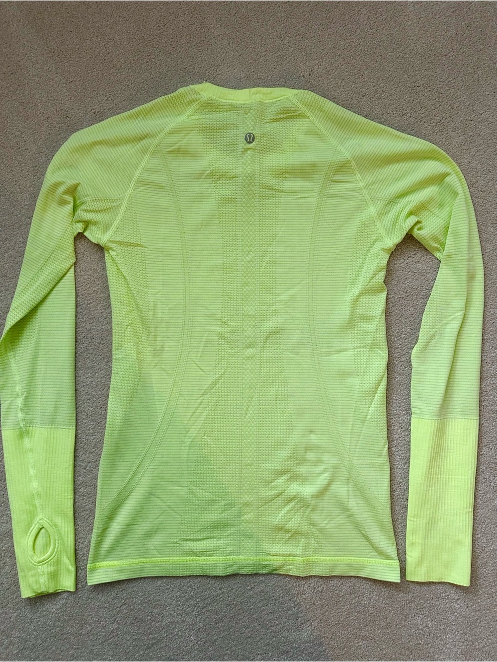 EUC - Lululemon - Swiftly Tech long sleeve shirt - fun neon pale yellow-green - Picture 3 of 7